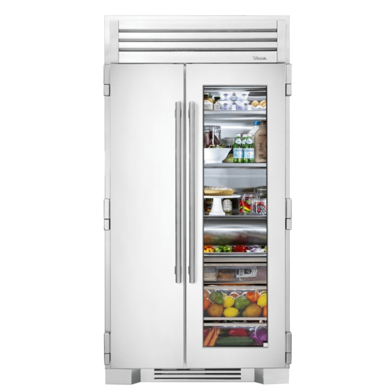 True Residential TR42SBSSGC 42 Inch Stainless Glass Door Side-By-Side