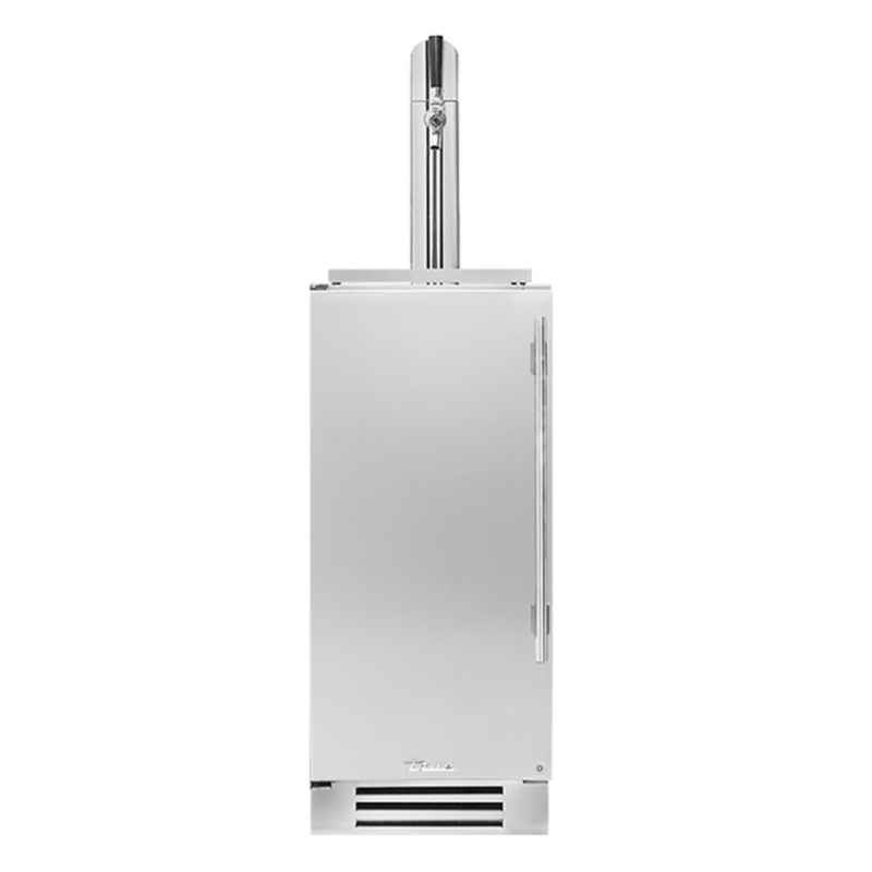 True Residential TUR15BDLSSC 15 Inch Single Tap Solid Stainless Door Left Hinge Undercounter Beverage Dispenser