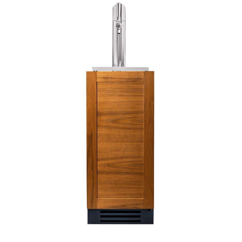 True Residential TUR15BDROPC 15 Inch Single Tap Overlay Panel Door Right Hinge Undercounter Beverage Dispenser