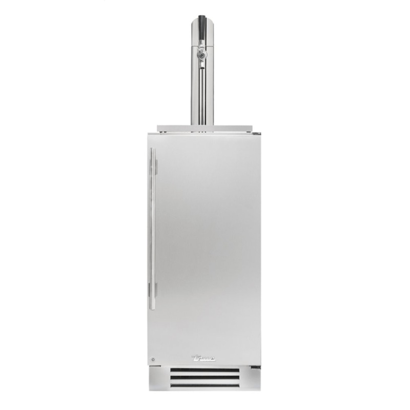 True Residential TUR15BDRSSC 15 Inch Single Tap Solid Stainless Door Right Hinge Undercounter Beverage Dispenser