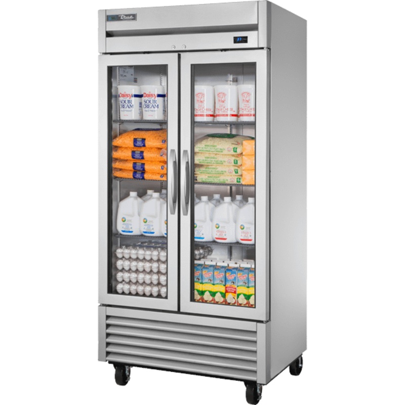 True Manufacturing Commercial T35GHCFGD01 Reach-In Glass Swing Door Refrigerator With Hydrocarbon Refrigerant~Framed Glass Door Version 01