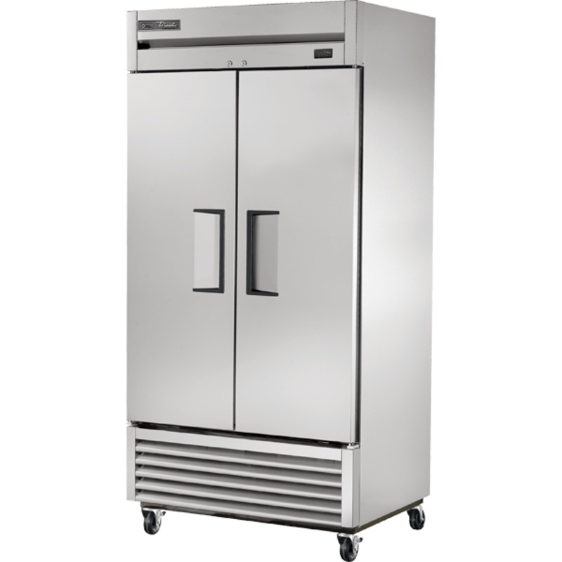 True Manufacturing Commercial T35HC Reach-In Solid Swing Door Refrigerator With Hydrocarbon Refrigerant