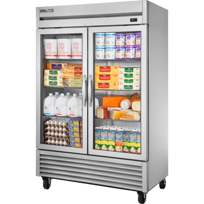 True Manufacturing Commercial T49GHCFGD01 Reach-In Glass Swing Door Refrigerator With Hydrocarbon Refrigerant~Framed Glass Door Version 01