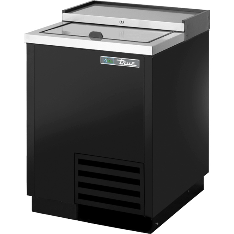 True Manufacturing Commercial TD247HC Solid Slide Lid Deep Well Horizontal Bottle Cooler With Hydrocarbon Refrigerant