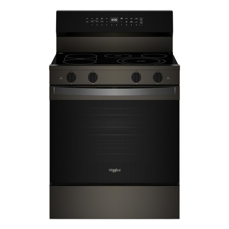 Whirlpool WFES7530RV 30-Inch Smart Electric Smart Range With Air Cooking Technology, No Preheat Air Fry, High Speed Preheat Oven, Wipeclean Coating, And Steam/Self Clean