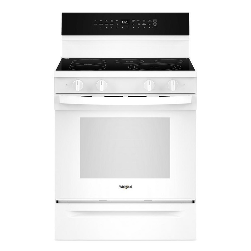 Whirlpool WFES7530RW 30-Inch Smart Electric Smart Range With Air Cooking Technology, No Preheat Air Fry, High Speed Preheat Oven, Wipeclean Coating, And Steam/Self Clean