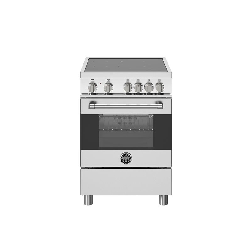 Bertazzoni MAS244IFEMXB 24 Inch Induction Range, 4 Heating Zones, Electric Oven Stainless Steel