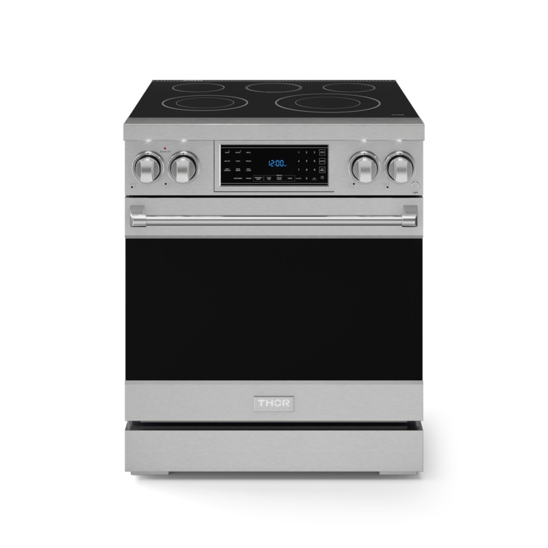 Thor Kitchen RSE30 30 Inch Professional Electric Range With Tilt Panel Touch Control In Stainless Steel Gordon Ramsay Series - Rse30