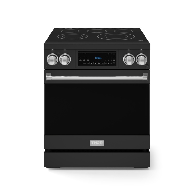 Thor Kitchen RSE30BSS 30 Inch Professional Electric Range With Tilt Panel Touch Control In Black/Stainless Steel Gordon Ramsay Series - Rse30B-Ss