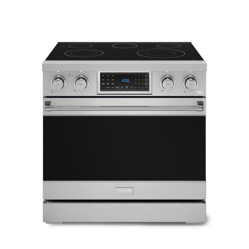 Thor Kitchen RSE36 36 Inch Professional Electric Range With Tilt Panel Touch Control In Stainless Steel Gordon Ramsay Series - Rse36